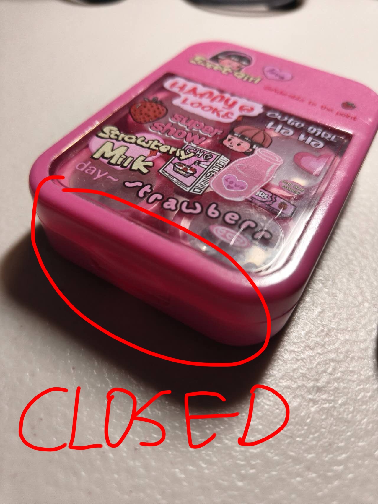 This is the box when the it is closed