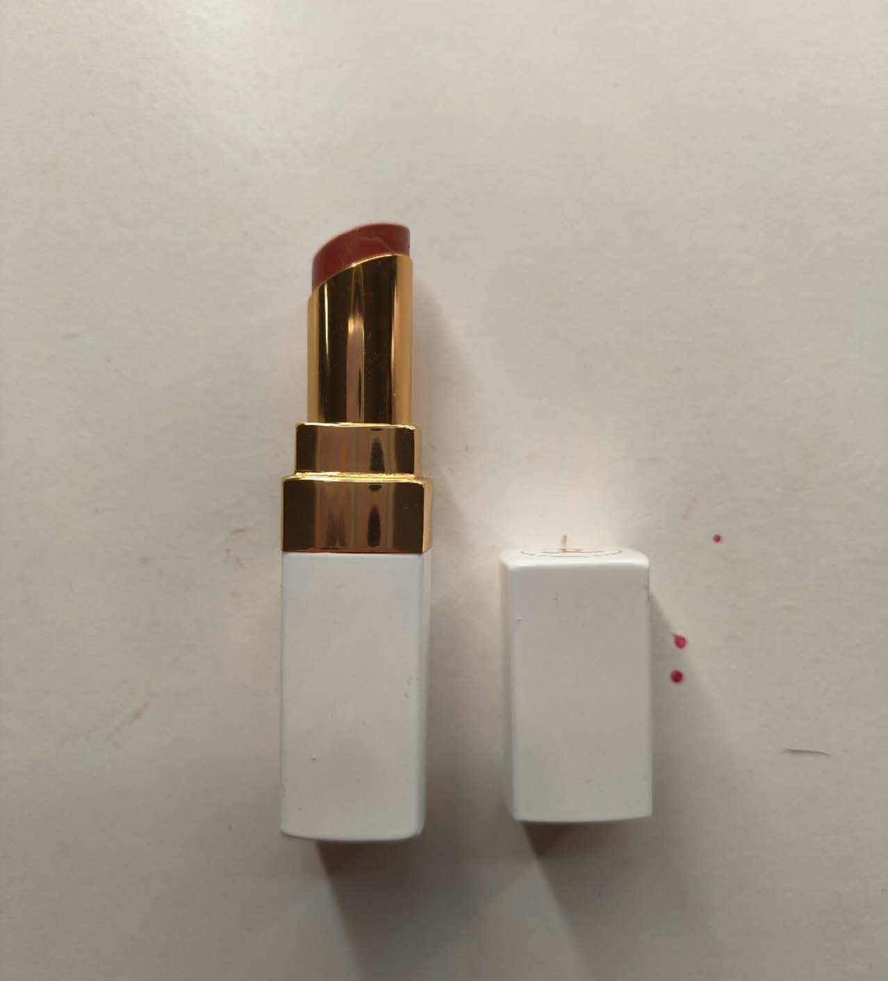 This is a side view photo of a lipstick