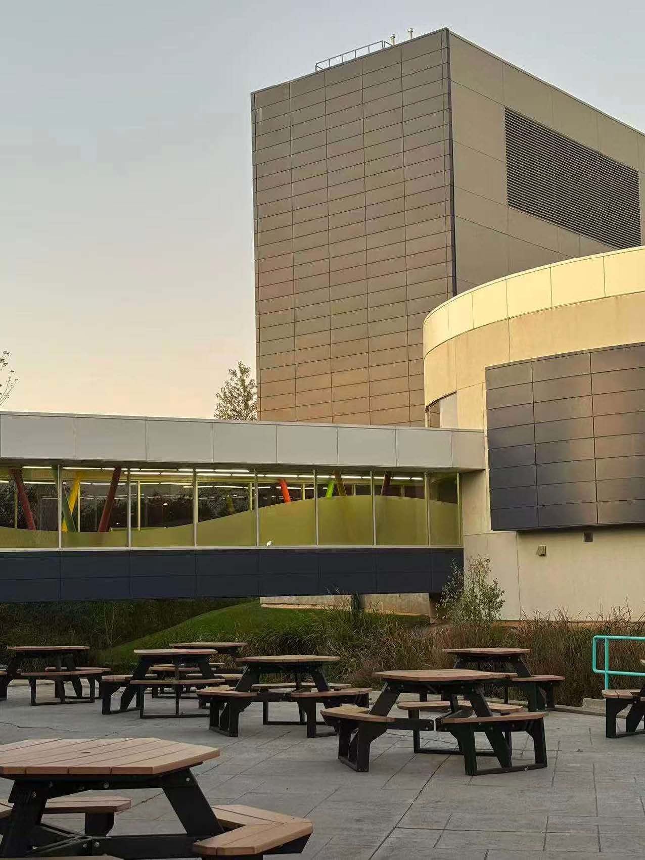 This is the photo of the exterior view of corridor.