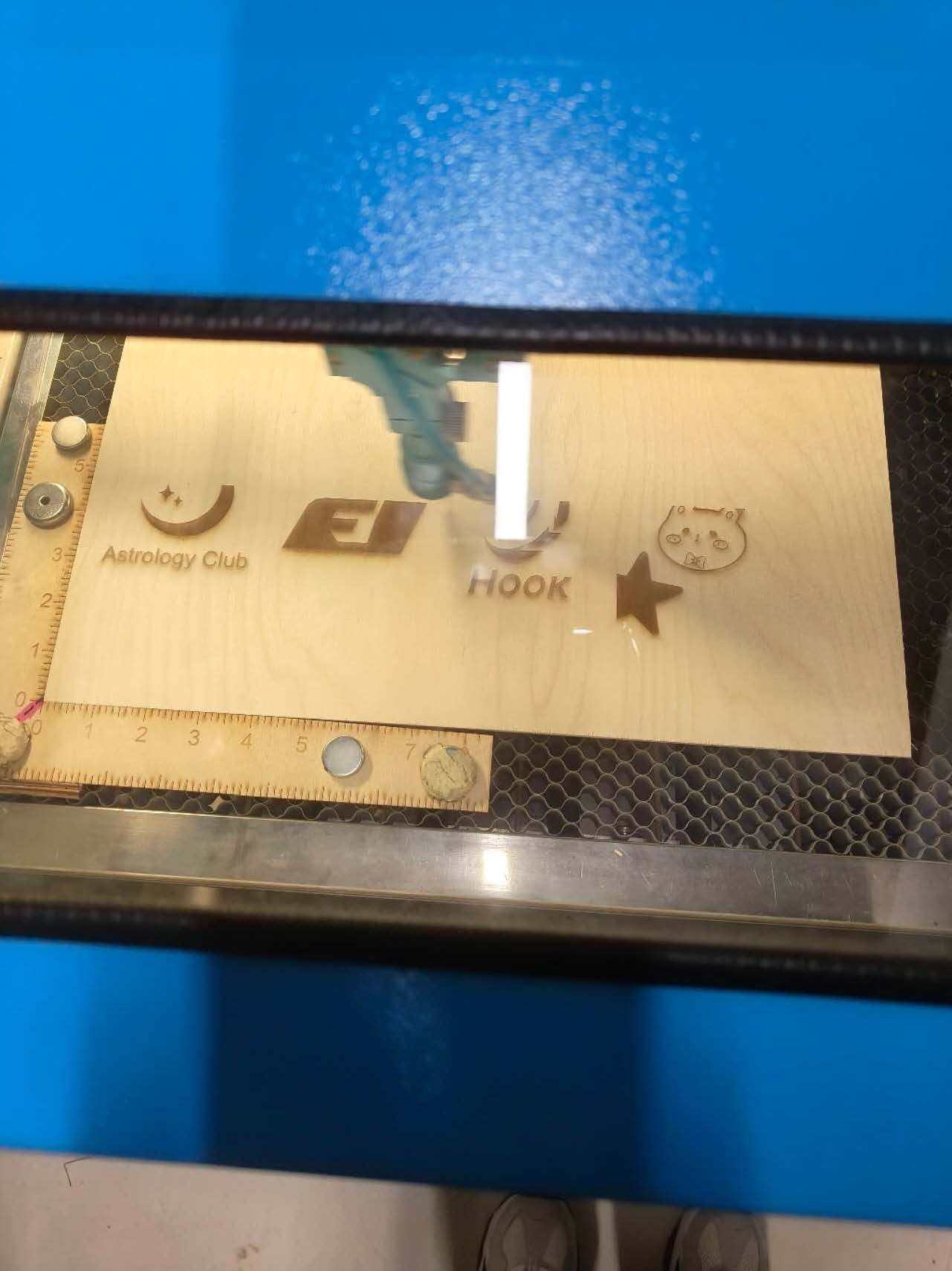 This is the photo of the Laser Cut process.