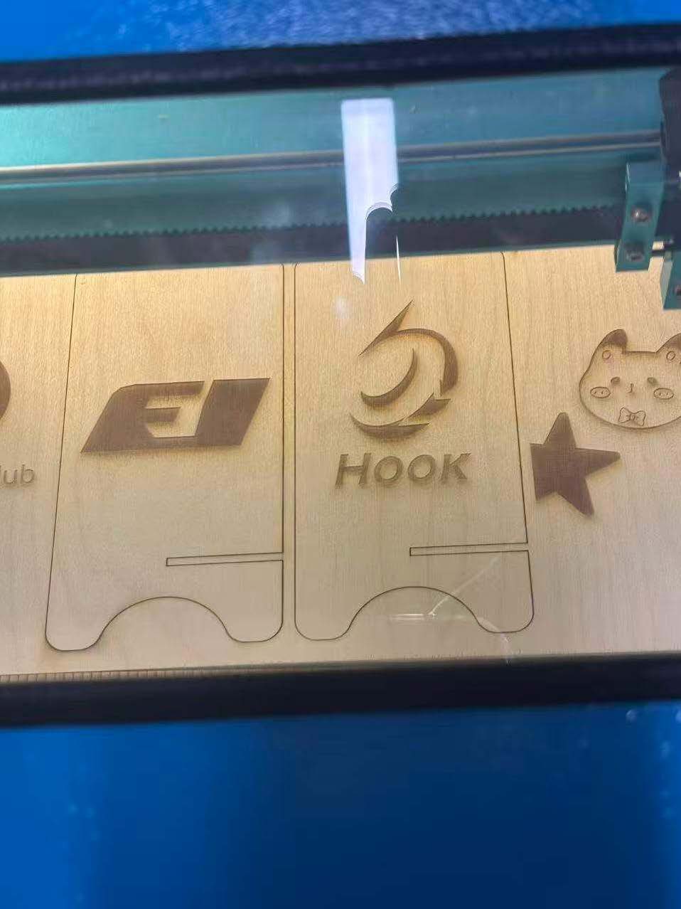 This is the photo of the Laser Cut process.