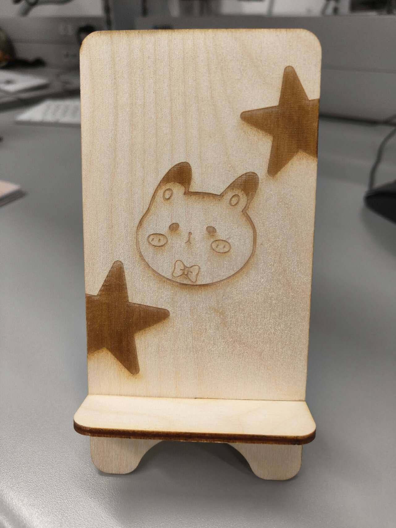 This is the photo of the finished Laser Cut piece.