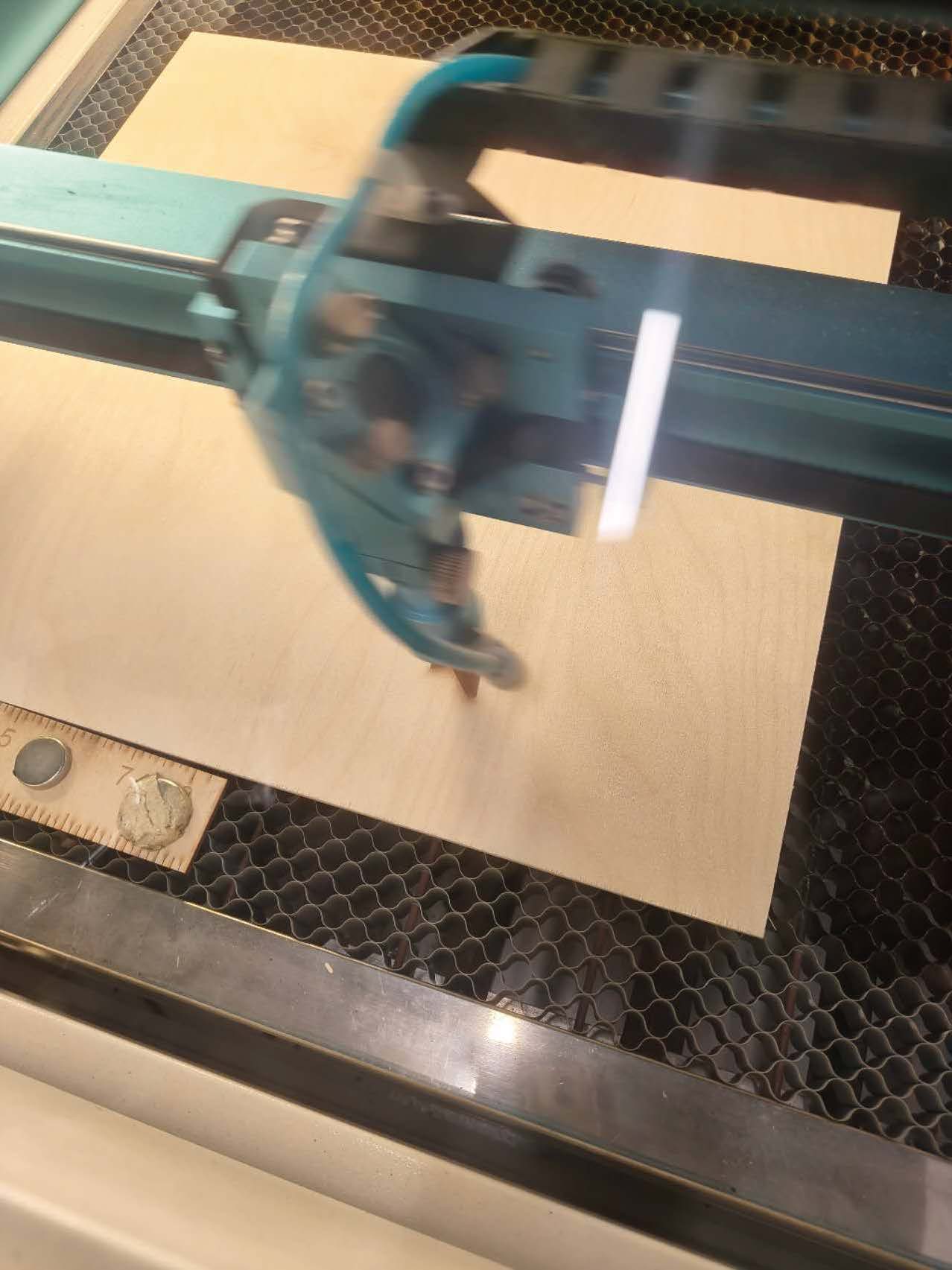 This is the photo of the Laser Cut process.