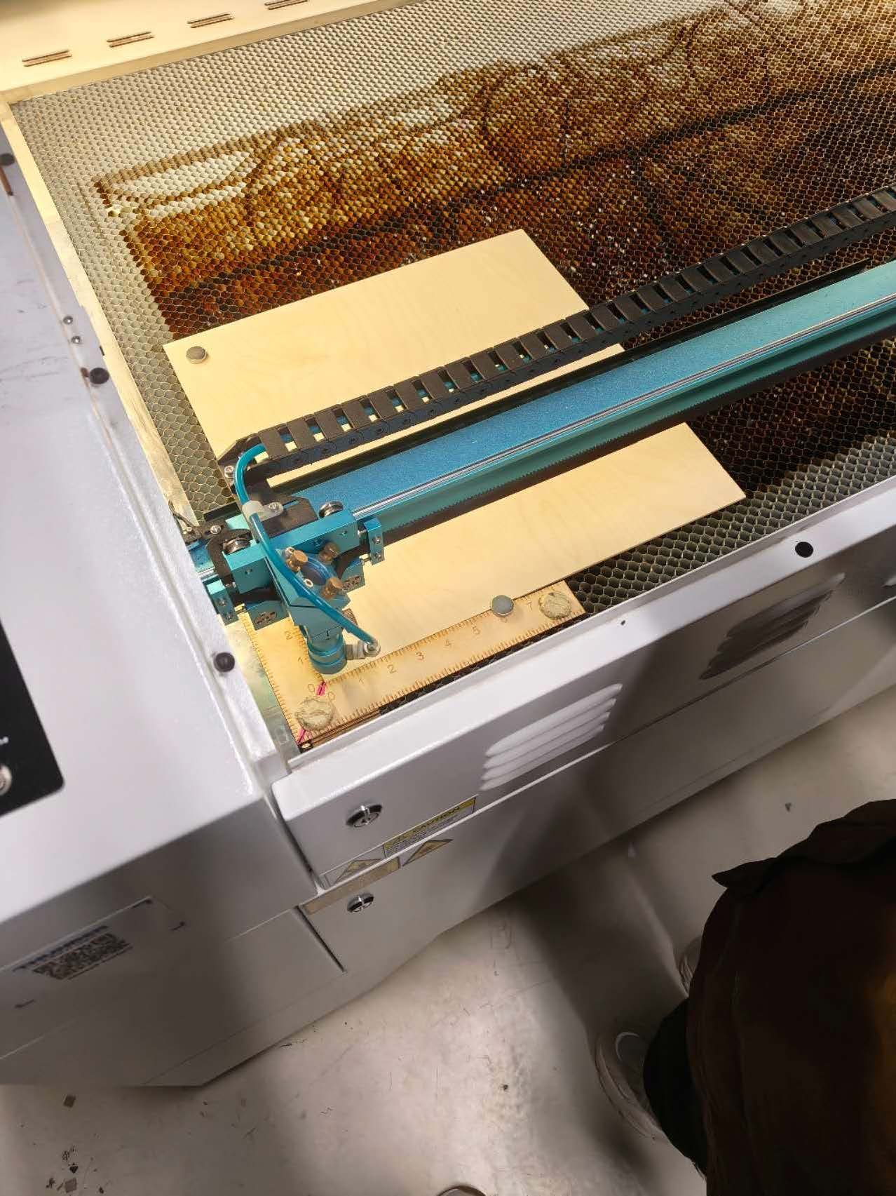 This is the photo of the Laser Cut process.