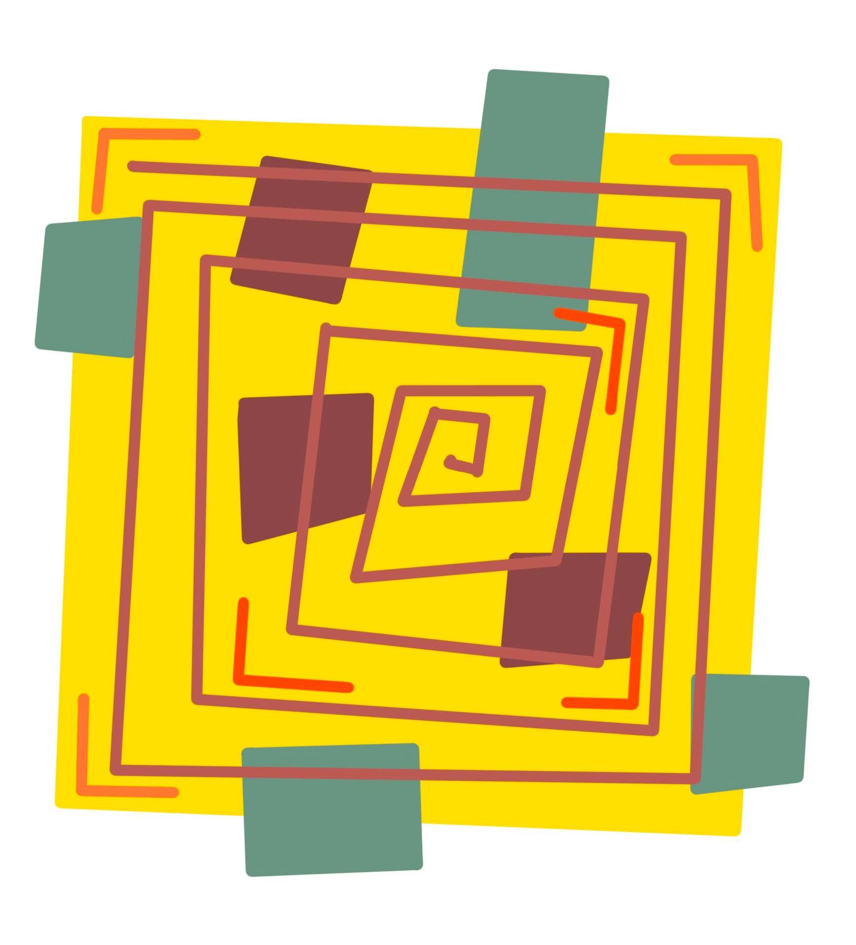 Data selfie visualization #6 in Procreate